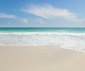 Beautiful tropical beach, turquoise water and white sand Royalty Free Stock Photo