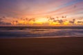 Beautiful tropical beach in the twilight period Royalty Free Stock Photo