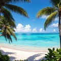 Beautiful tropical beach with white sand Royalty Free Stock Photo