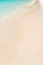 Beautiful tropical beach, white sand and blue sky background. Royalty Free Stock Photo