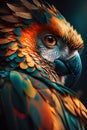 Beautiful Tropical Bird, warm bright color Royalty Free Stock Photo