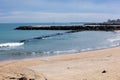 Beautiful tropical coastline with a seascape view in sunlight Royalty Free Stock Photo