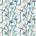 Beautiful Tropical flower,bird of paradise,Jungle leaf,exotic floral print seamless pattern,Design for fashion , fabric, textile, Royalty Free Stock Photo