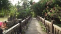 Beautiful tropical garden on site Resort Intime Sanya 5 unfocused time lapse stock footage video