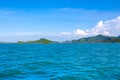 Tropical landscape of the green coast of Koh Samui island Royalty Free Stock Photo