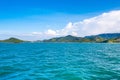 Tropical landscape of the green coast of Koh Samui island Royalty Free Stock Photo