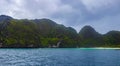 Beautiful tropical limestone islands on Koh Phi Phi Don Thailand Royalty Free Stock Photo