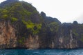 Beautiful tropical limestone islands on Koh Phi Phi Don Thailand Royalty Free Stock Photo