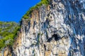 Rock cliff wall texture limestone islands Koh Phi Phi Thailand Royalty Free Stock Photo