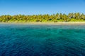 Landscape photo of beautiful paradise Maldives tropical beach on island. Summer and travel vacation concept Royalty Free Stock Photo