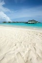 Beautiful tropical Maldives island with beach. Sea with water Royalty Free Stock Photo