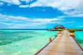 Beautiful tropical Maldives resort hotel Royalty Free Stock Photo