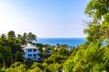 Beautiful city seascape landscape natural panorama view Puerto Escondido Mexico Royalty Free Stock Photo