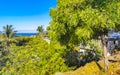 Beautiful city seascape landscape natural panorama view Puerto Escondido Mexico Royalty Free Stock Photo