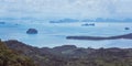 Beautiful tropical panorama of hilly coastline in Krabi Province, Thailand Royalty Free Stock Photo