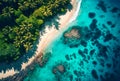 Beautiful tropical paradise beach top down view Royalty Free Stock Photo