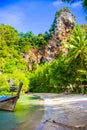 Beautiful tropical paradise Railay beach in Krabi Thailand Royalty Free Stock Photo