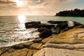 Beautiful tropical seascape rocky seacoast