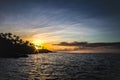 Beautiful tropical sunrise/sunset on Samoa island Royalty Free Stock Photo