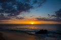 Beautiful tropical sunset at Kaanapali Beach in Maui Hawaii Royalty Free Stock Photo