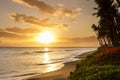 Beautiful tropical sunset at Kaanapali Beach in Maui Hawaii Royalty Free Stock Photo