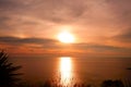 Beautiful Tropical Sunset Scene in the Sea. Phuket Lam Phromthep. Sun and Cloud Background. Royalty Free Stock Photo