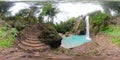 Beautiful tropical waterfall Philippines, Cebu. 360VR