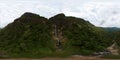 Beautiful tropical waterfall. Rawana Falls. 360 panorama VR.