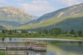 Beautiful trout fishing lake in the gorgeous White River National Forest of Colorado Royalty Free Stock Photo