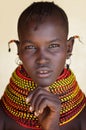 Beautiful Turkana woman in Loyangalani, Kenya. Royalty Free Stock Photo