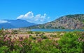 The beautiful Turkish landscape - sea, mountains and flowers