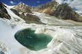 Beautiful turquoise glacial lake.