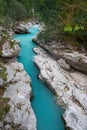 Beautiful turquoise mountain river