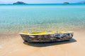 Beautiful turquoise sea and the old boat Royalty Free Stock Photo