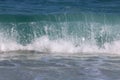 Beautiful turquoise wave in Mediterranean Sea, Greece Royalty Free Stock Photo