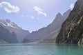 Beautiful Turquoise Water of Attabad Lake in Hunza Valley, Pakistan Royalty Free Stock Photo