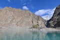 Beautiful Turquoise Water of Attabad Lake in Hunza Valley, Pakistan Royalty Free Stock Photo
