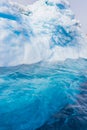 Beautiful turquoise water under iceberg in Antarctica Royalty Free Stock Photo