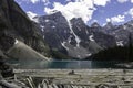 Lake Moraine and Valley of the Ten Peaks Royalty Free Stock Photo