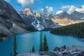 Beautiful Moraine lake in Banff National Park of Canada.