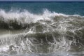 Beautiful turquoise wave in Mediterranean Sea Royalty Free Stock Photo