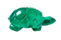 beautiful turtle figurine made of malachite Royalty Free Stock Photo