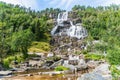 The beautiful Tvindefossen Waterfall, Voss, Norway