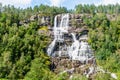 The beautiful Tvindefossen Waterfall, Voss, Norway