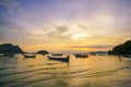 Beautiful twilight at Koh Teab , crab conservation bank, Chumphon, Thailand