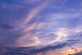 A beautiful twilight sky with clouds