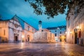 Historic town of Dubrovnik at twilight, Dalmatia, Croatia Royalty Free Stock Photo