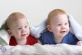 Beautiful twin babies Royalty Free Stock Photo