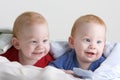Beautiful twin babies Royalty Free Stock Photo