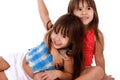 Beautiful twin sisters. Royalty Free Stock Photo